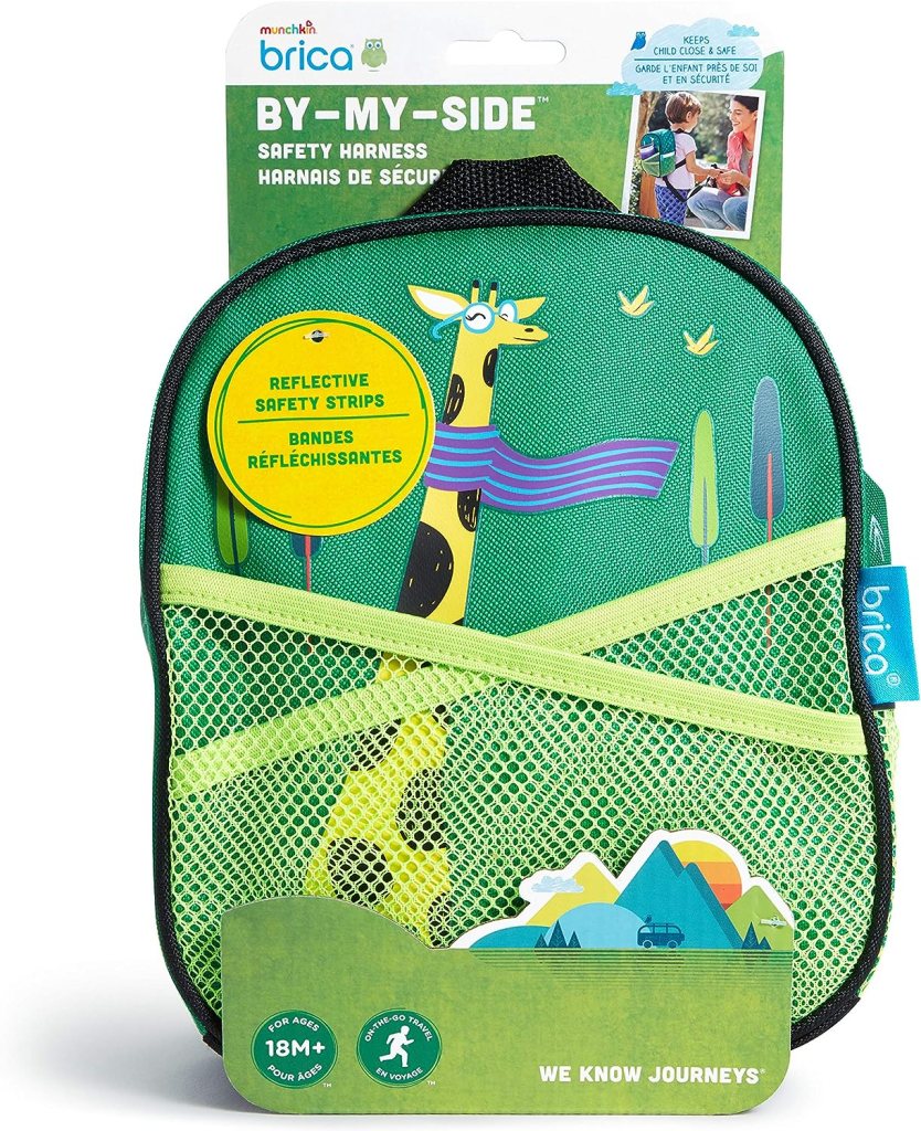 Brica By-My-Side Toddler Safety Harness Backpack With Leash