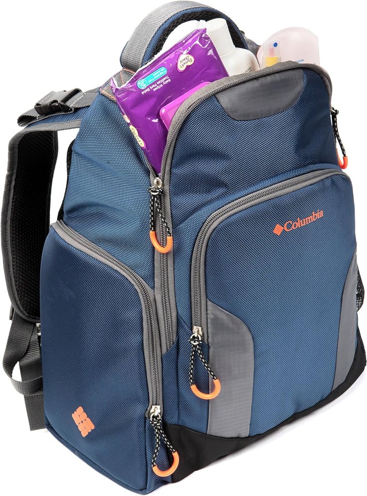 Columbia Summit Rush Backpack Diaper Bag, Navy Large