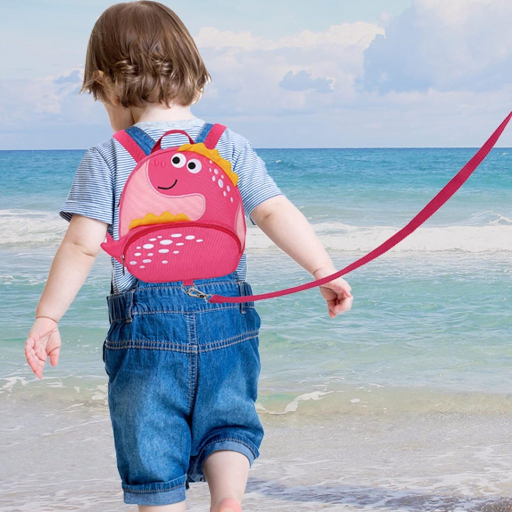 JIANBAO Dinosaur Toddler Backpacks with Leashes Anti Lost Wrist Link