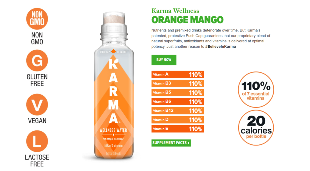 orange karma wellness drink