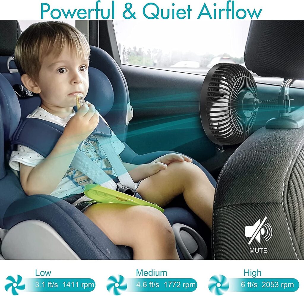 Car seat fan