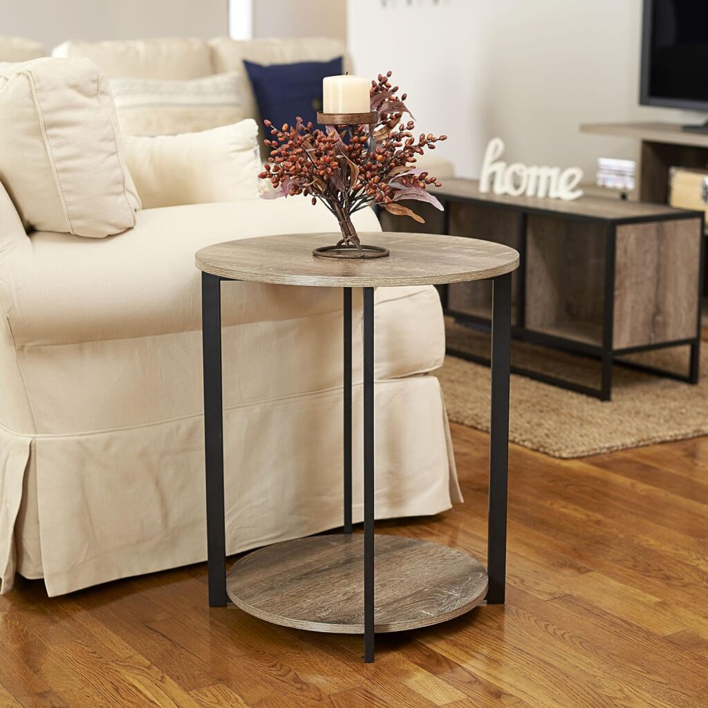 Household Essentials Wooden Side End Table