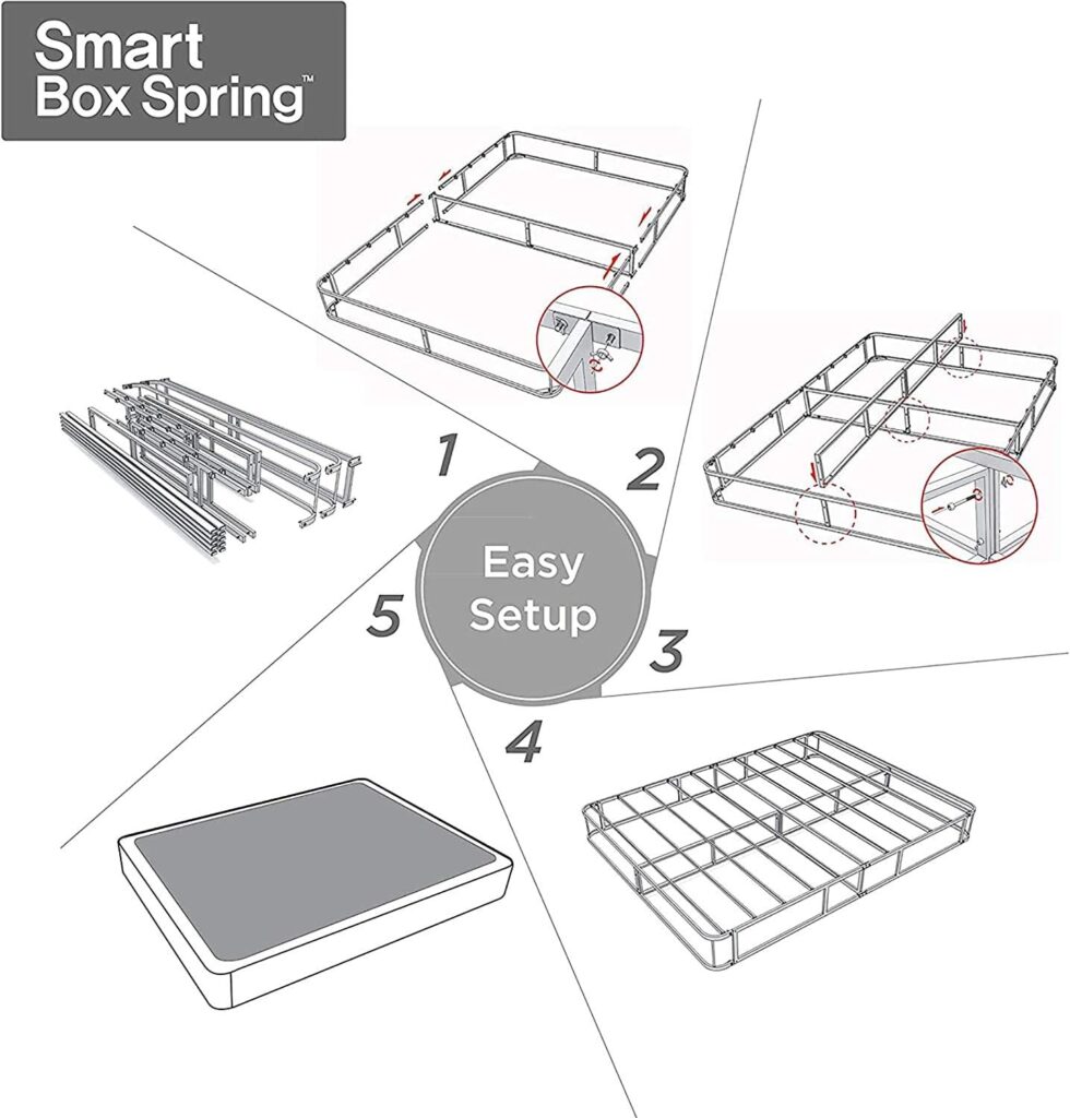 ZINUS 9 Inch Metal Smart Box Spring Mattress Foundation